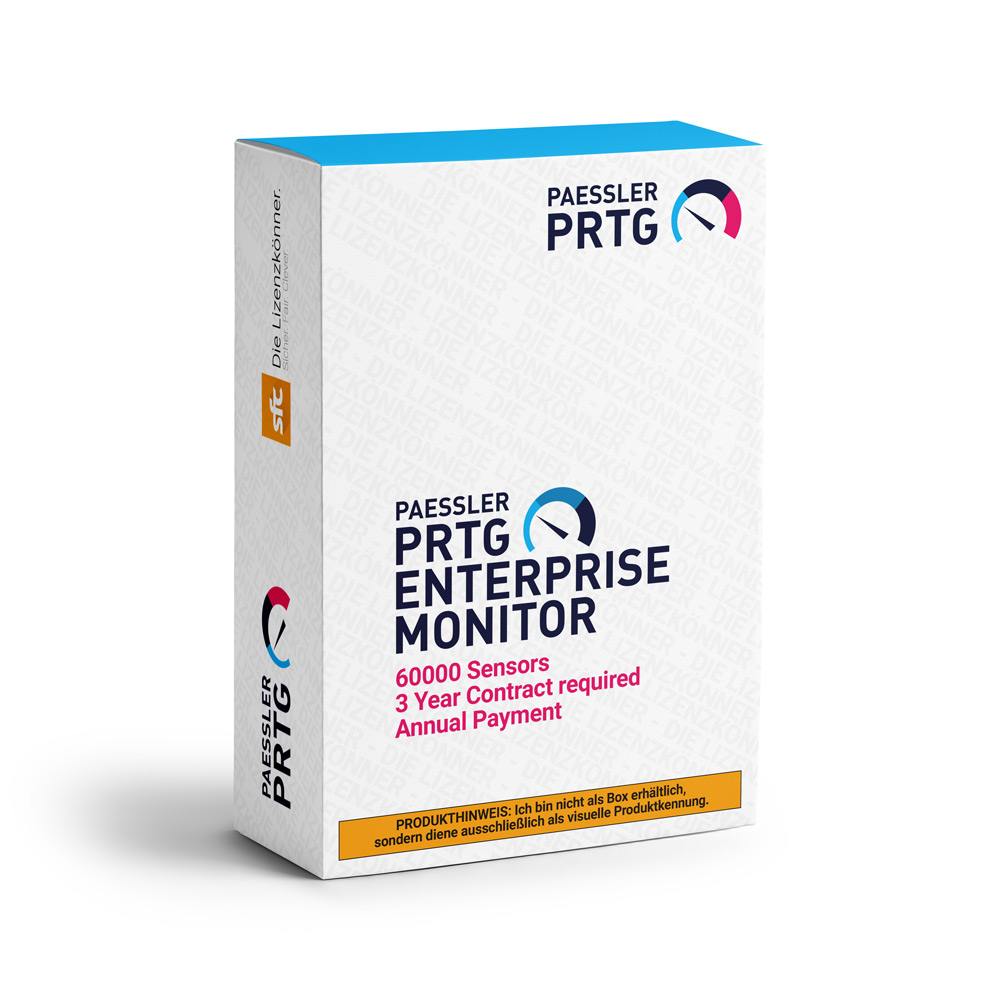 Paessler PRTG Enterprise Monitor 60000 60000 Sensors en (3Y) Sub Vv+1YM