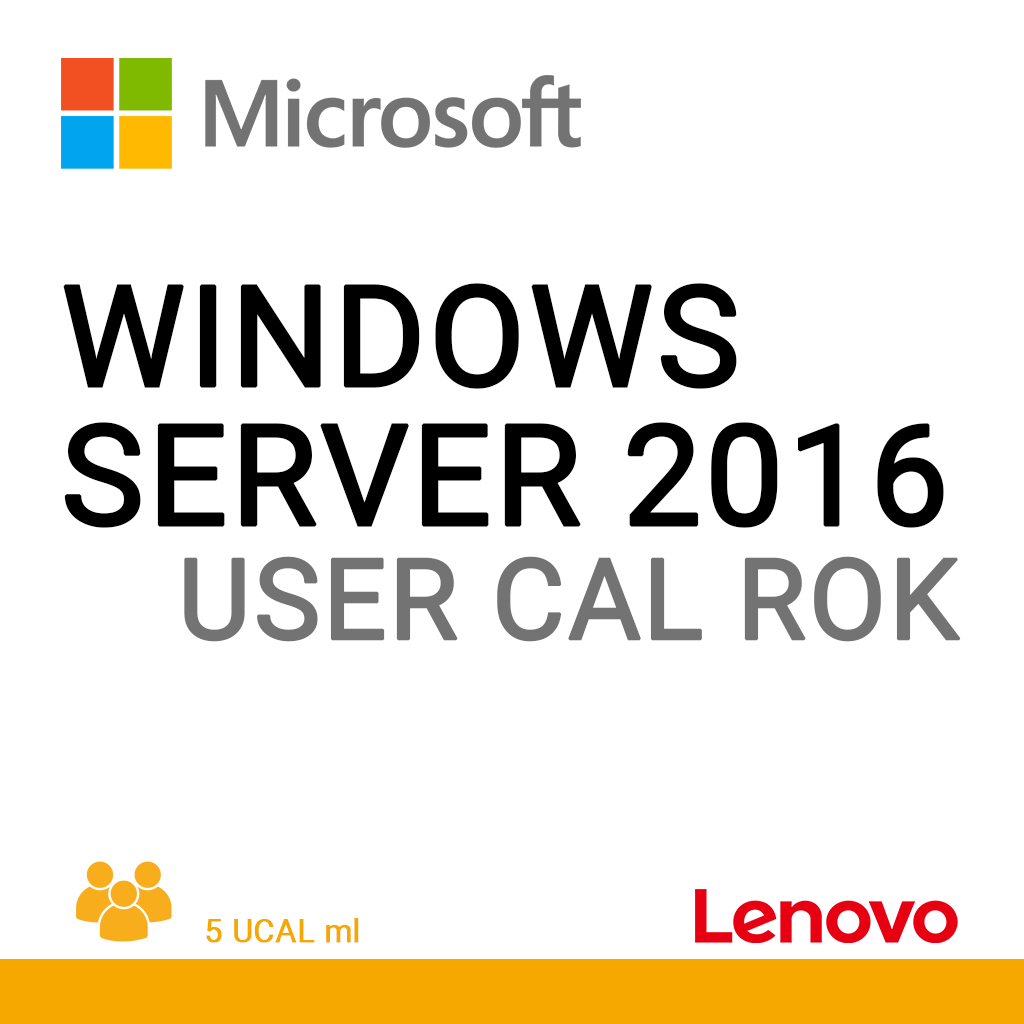 Microsoft Windows Server CAL 2016 05 ml ROK Lenovo UCAL Microsoft Windows Server CAL 2016 05 ml ROK Lenovo UCAL