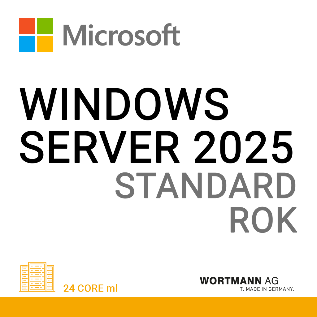 Ms Rok Server Microsoft Windows Server 2025 Standard 24 Core ml ROK Wortmann | 1076221