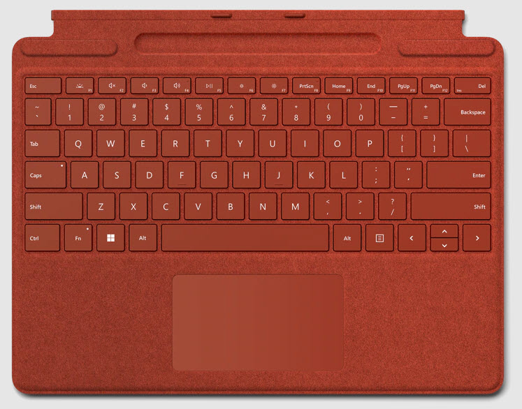 Microsoft Surface Pro 8/9/X Type Cover MohnRot