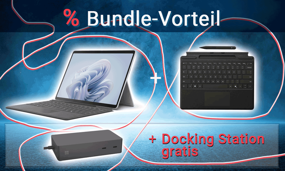 Bundle: Microsoft Surface Pro 10 + Type Cover + Docking Station