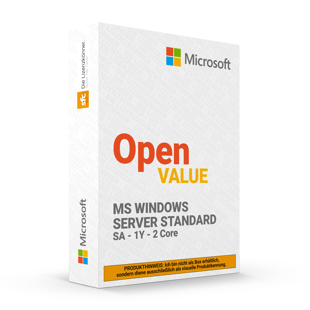 Microsoft Windows Server Standard 2Core SA SL OVL 1/1 AP