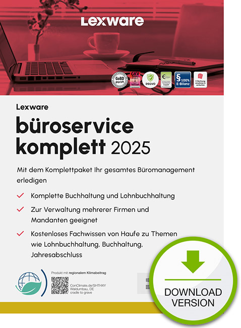 Lexware büroservice komplett 2025 Mehrplatzversion dt ABO Vv+1YM Lexware büroservice komplett 2025 Mehrplatzversion dt ABO Vv+1YM